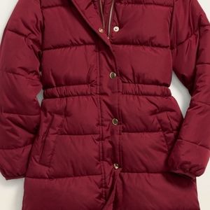 Old Navy Girls Puffer Jacket with Faux fur lined hood